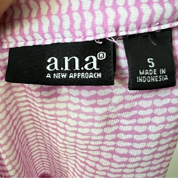 ANA Button Down Purple Heart Print Sheer Long sleeve Shirt for Women - Picture 8 of 8